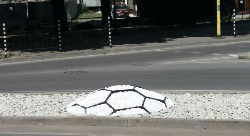 Футболна декорация в Разград 