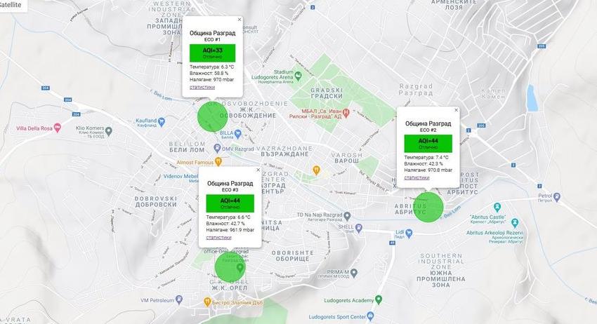 Системата за мониторинг на въздуха вече работи 