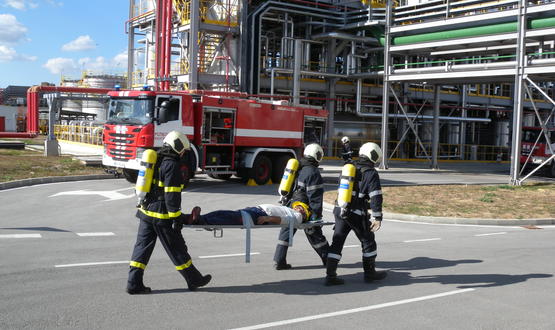 Мащабно пожаро-тактическо учение на силите от Единната спасителна система се проведе в Разград
